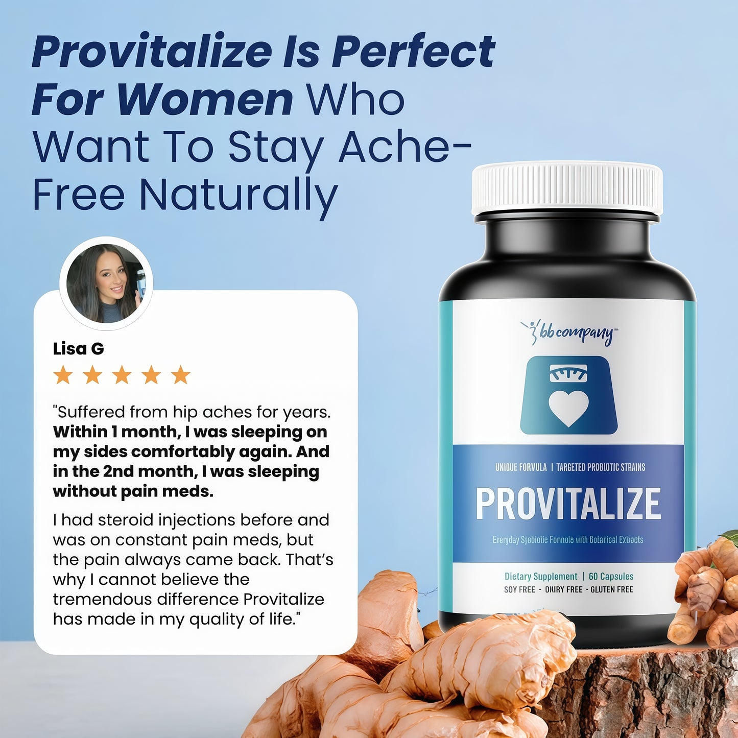 Provitalize | Best Natural Menopause Probiotic